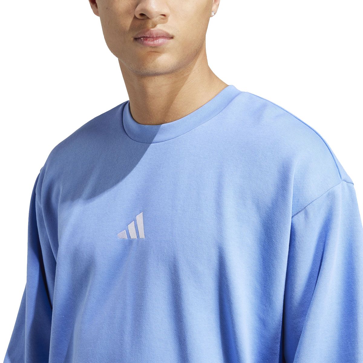 adidas Mens FeelCozy Fleece Crew Sweatshirt