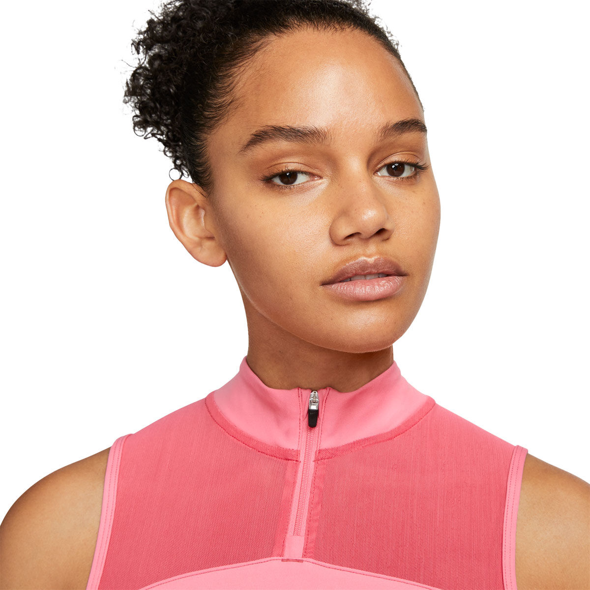 Nike Air Womens Dri-FIT 1/4 Zip Running Crop Top