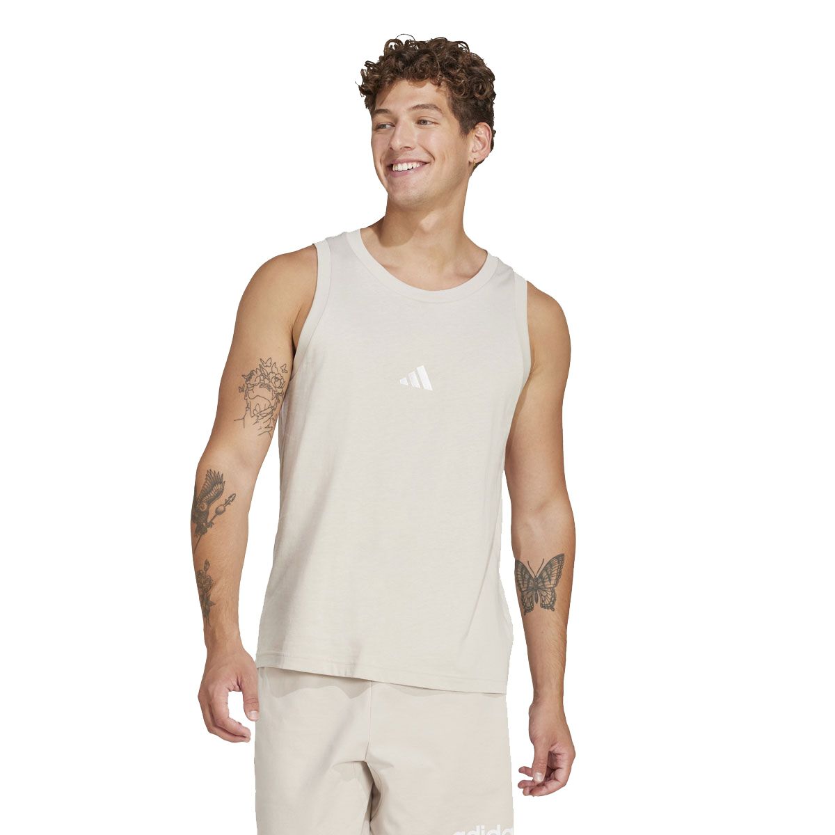 adidas Mens Big Logo Single Jersey Tank