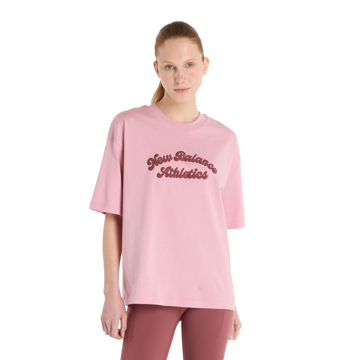 New Balance Womens Linear Heritage Oversized Tee