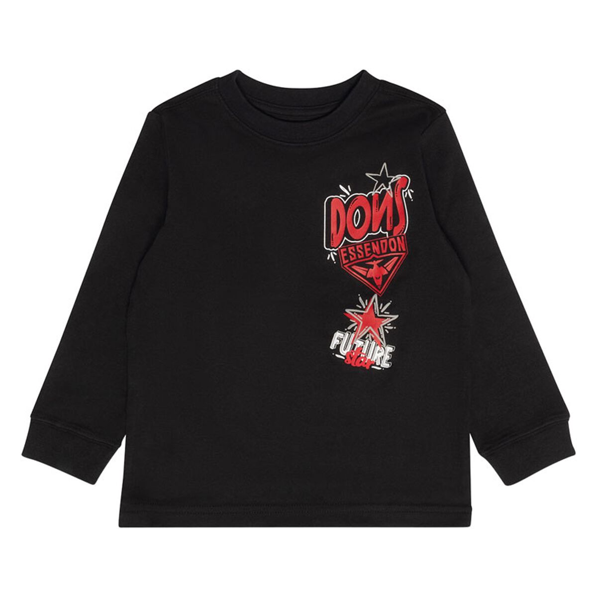 Essendon Bombers Little Kids Multi Logo Long Sleeve Tee