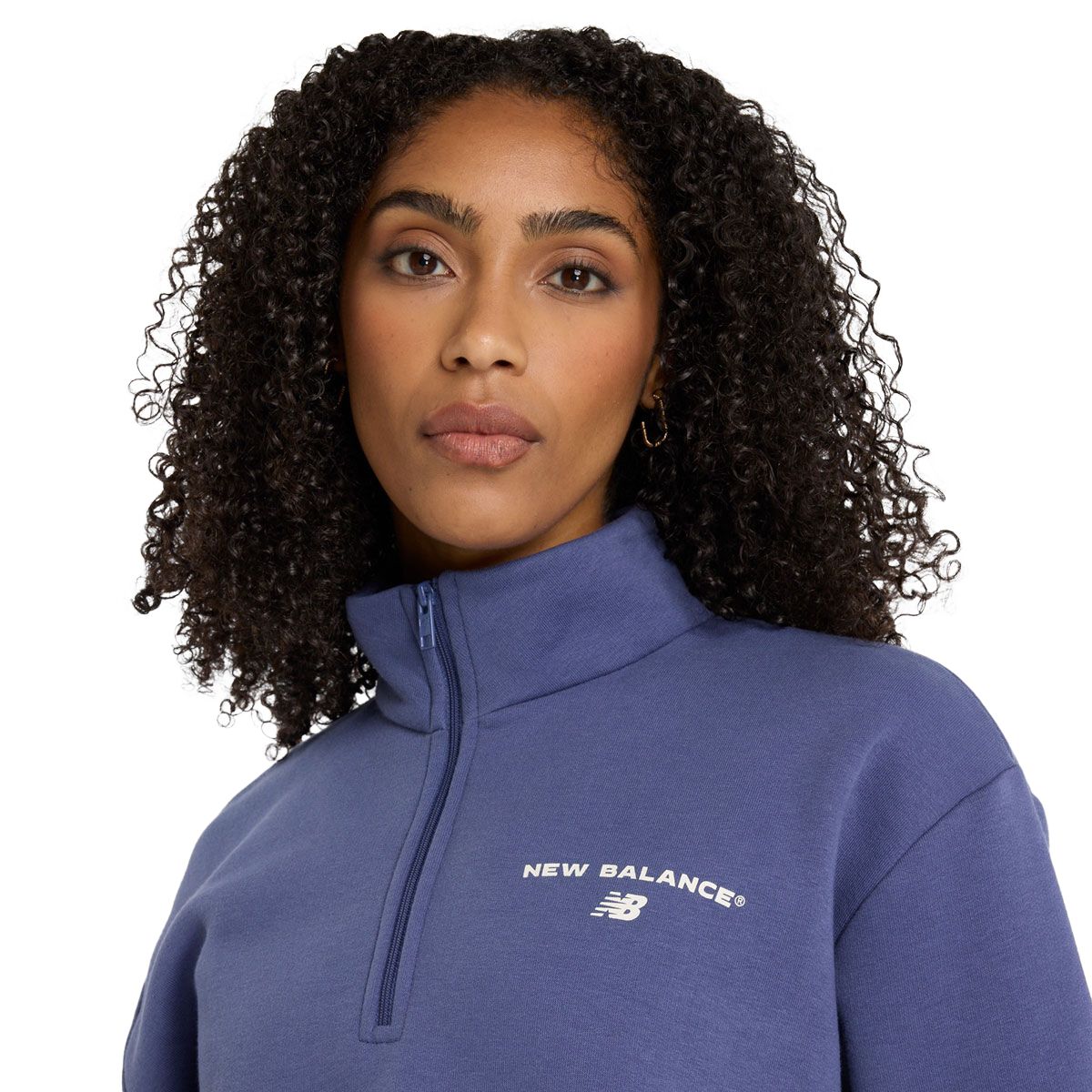 New Balance Womens Reimagined Fleece Half Zip Hoodie