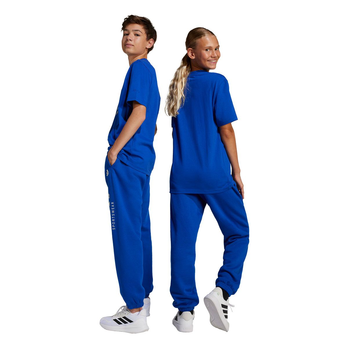 adidas Junior All Season Fleece Graphic Track Pants