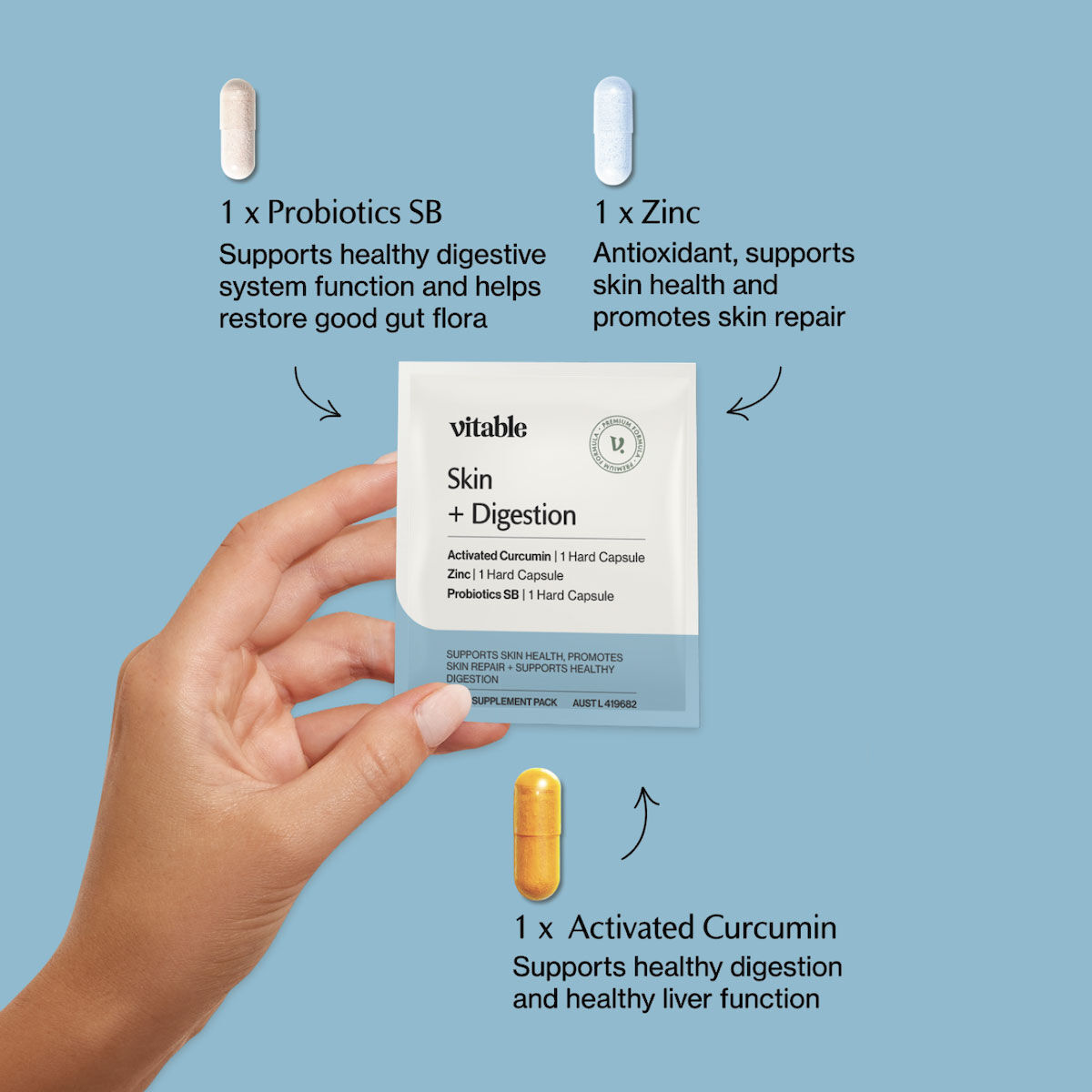 Vitable Skin Digestion Supplement Pack