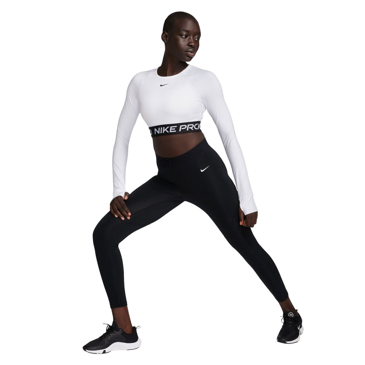 Nike Pro Womens 365 Dri-FIT Cropped Long Sleeve Top