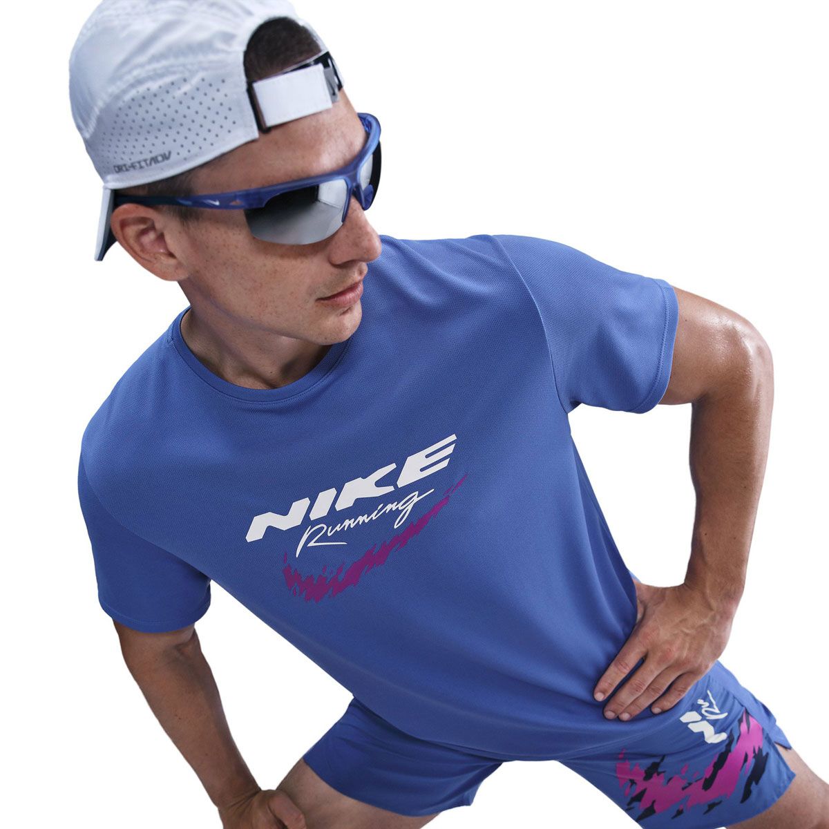 Nike Mens Miler Dri-FIT UV Run Energy Running Tee