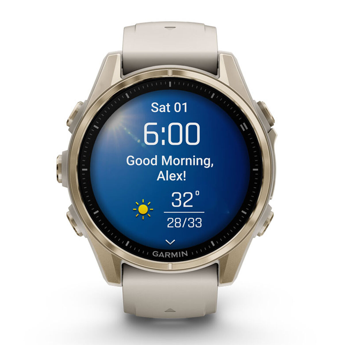 Garmin Fenix 8 43mm AMOLED Sapphire Watch - Gray/Sandstone