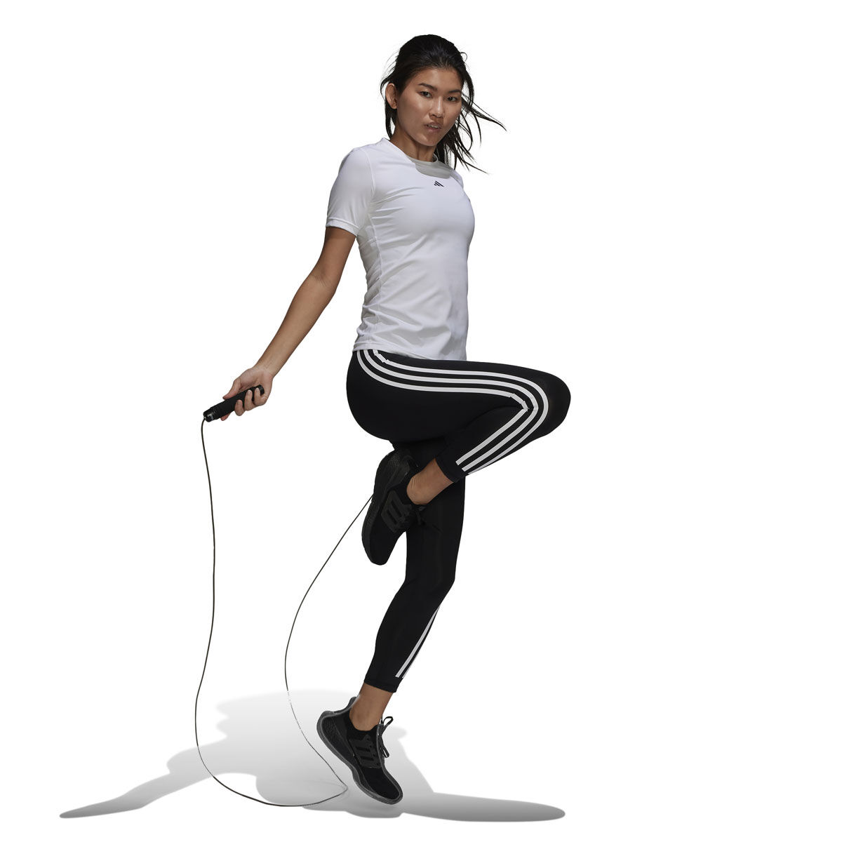 adidas Womens Optime Train Icons High Rise 7/8 Tights