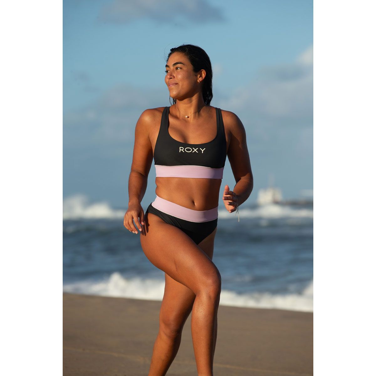 Roxy Womens Active Colour Block Bikini Bottoms