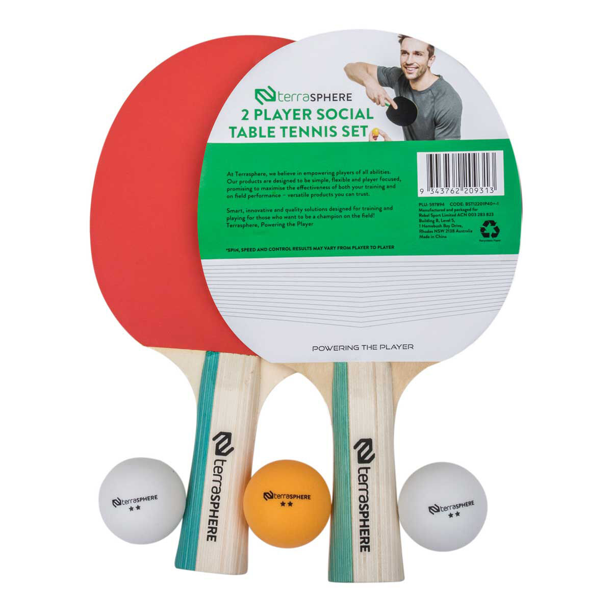 Terrasphere 2 Player Social Table Tennis Set