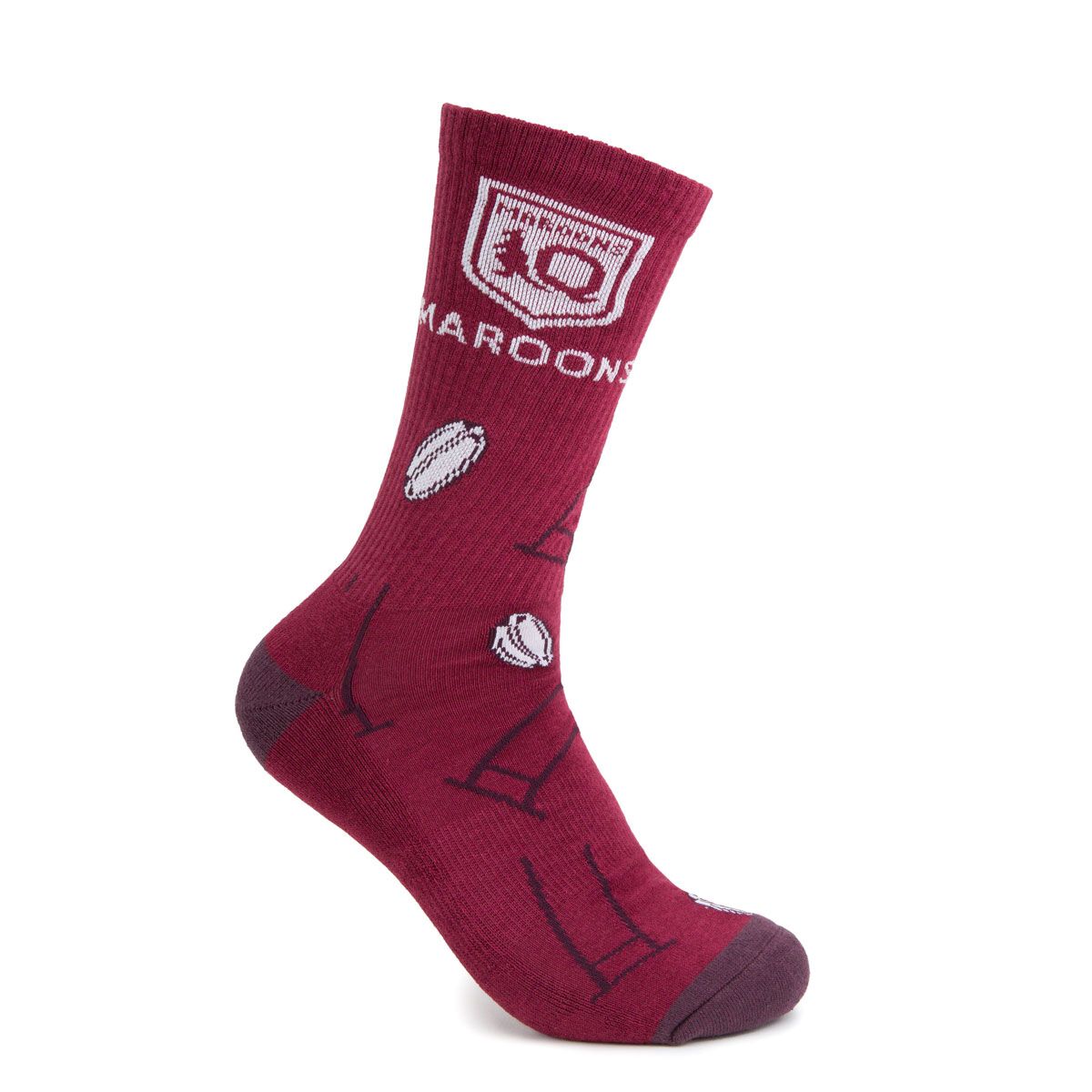 QLD Maroons State of Origin Sneaker Socks 2 Pack