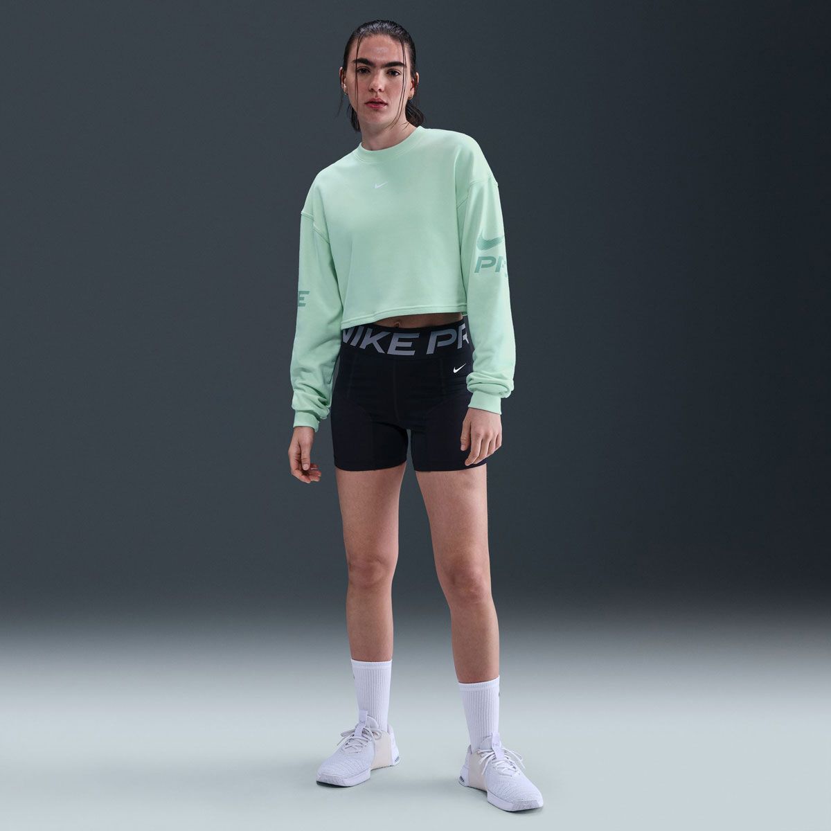 Nike Pro Womens Dri-FIT Graphic Crew Sweatshirt