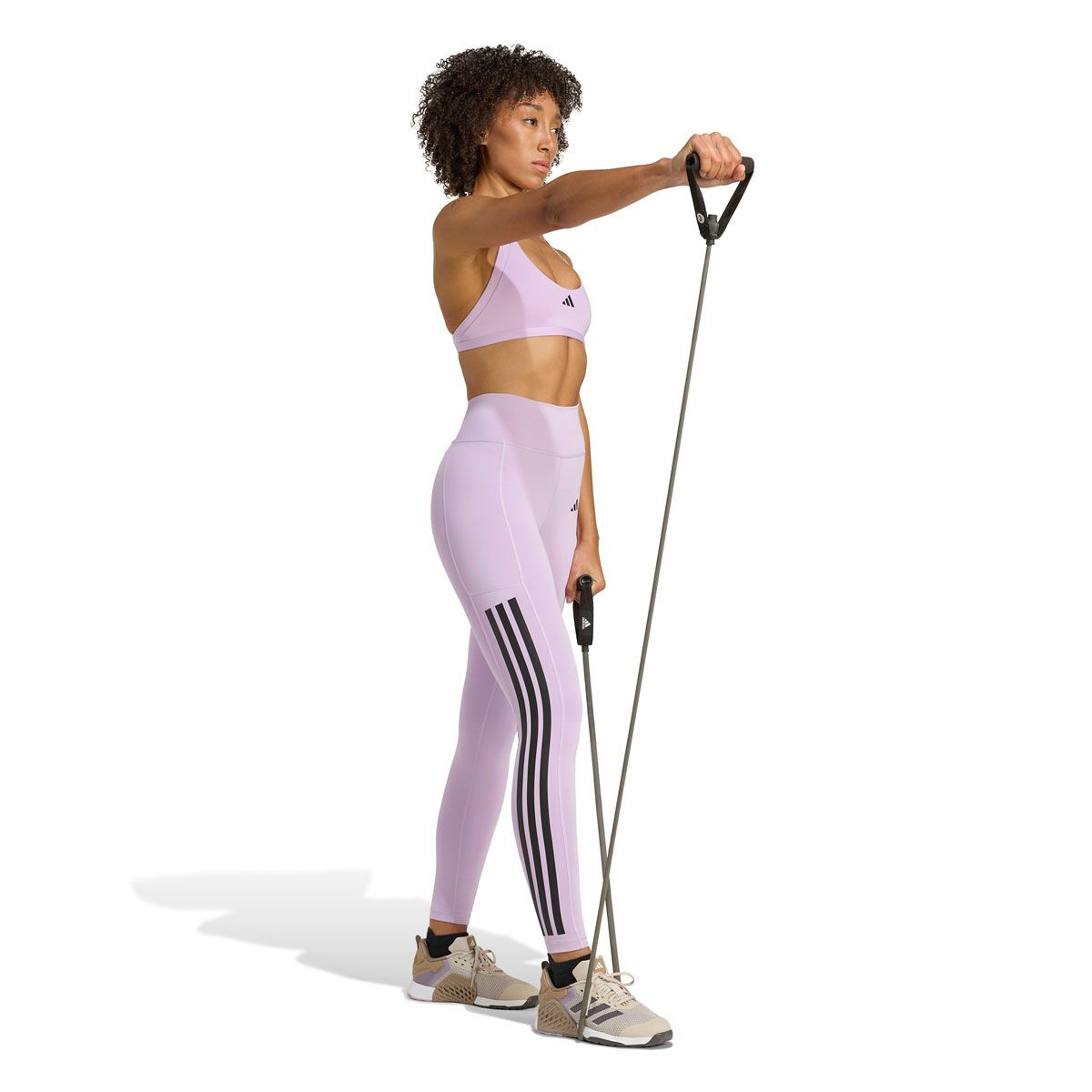 adidas Womens Optime 3-Stripes Full Length Tights