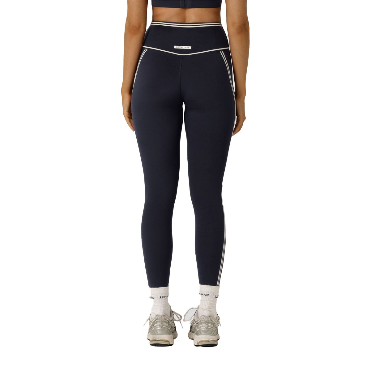 Lorna Jane Womens Retro Track Ankle Bitter Tights