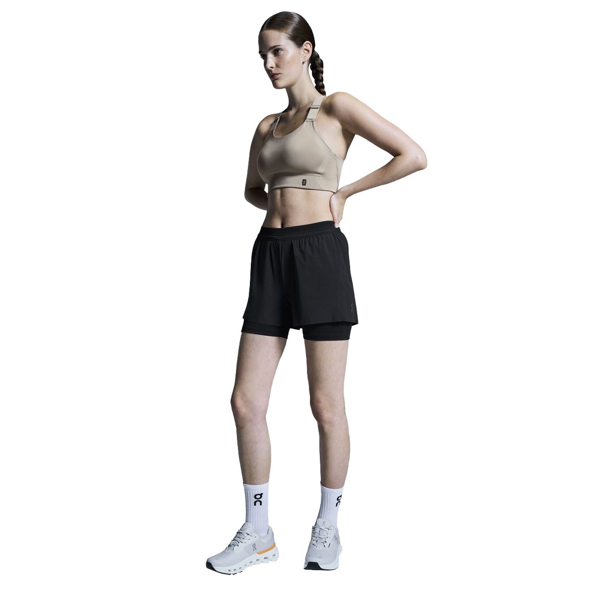 On Womens 3 Inch Performance 2 in 1 Shorts