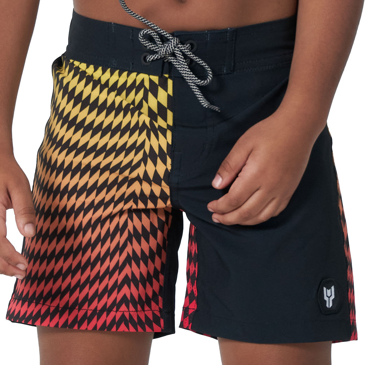 Tahwalhi Little Boys Fluro Check Board Shorts