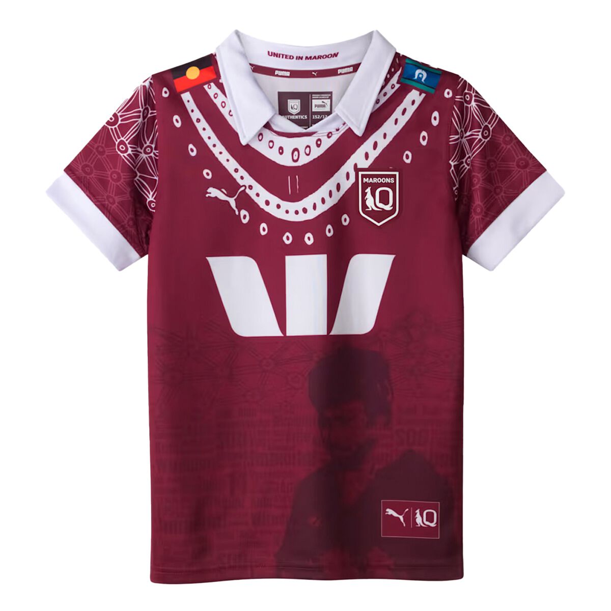 QLD Maroons State of Origin 2025 Kids Indigenous Jersey