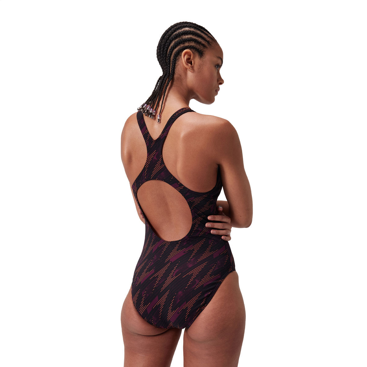 Speedo Womens Hyperboom Allover Medalist One Piece Swimsuit