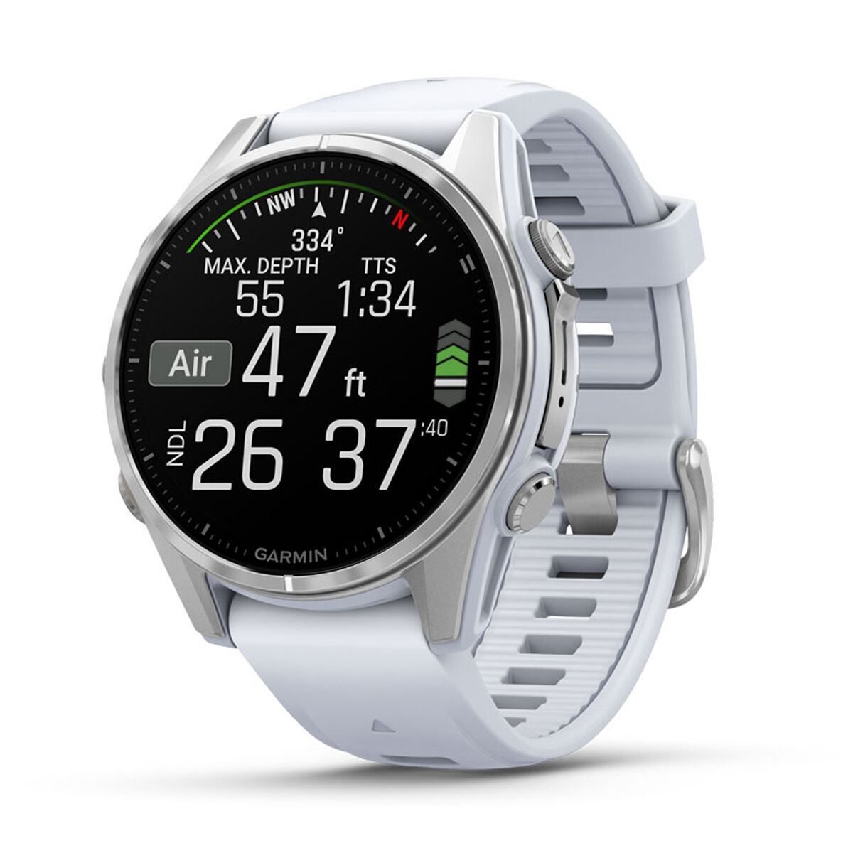 Garmin Fenix 8 43mm AMOLED Glass Watch - Whitestone