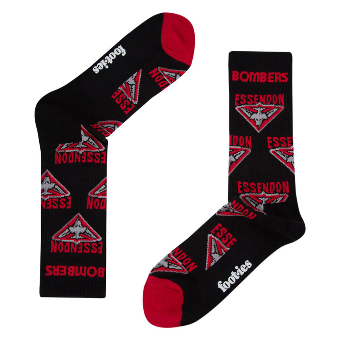 Essendon Bombers Sneaker Socks 2 Pack