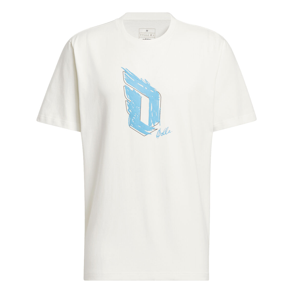 adidas Mens Dame Graphic Basketball Tee White XL
