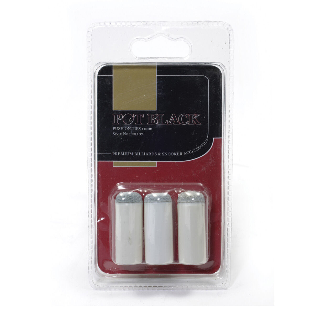 Pot Black 11mm Push On Tips