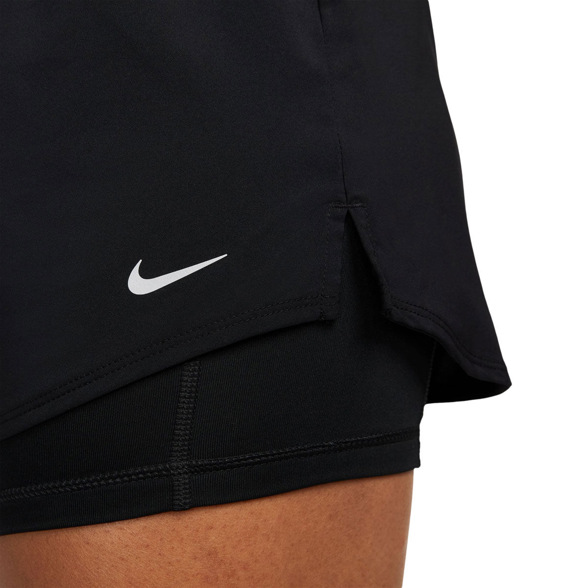 Nike Womens One Dri-FIT Mid Rise 3 Inch 2in1 Shorts
