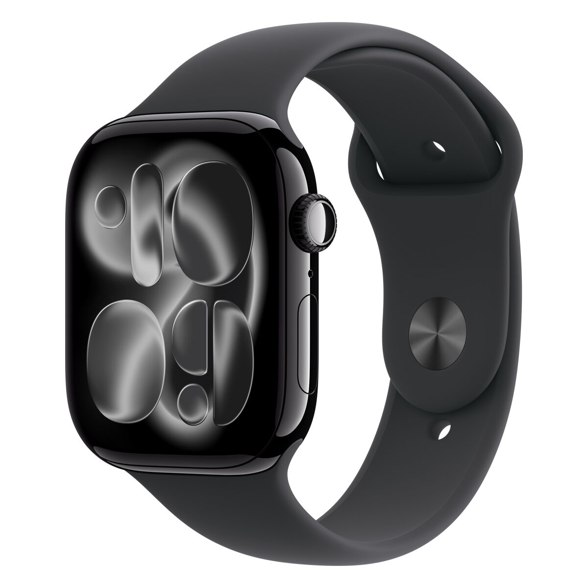 Apple Watch Series 11 GPS + Cellular 46mm Jet Black Aluminium Case with Black Sport Band - M/L