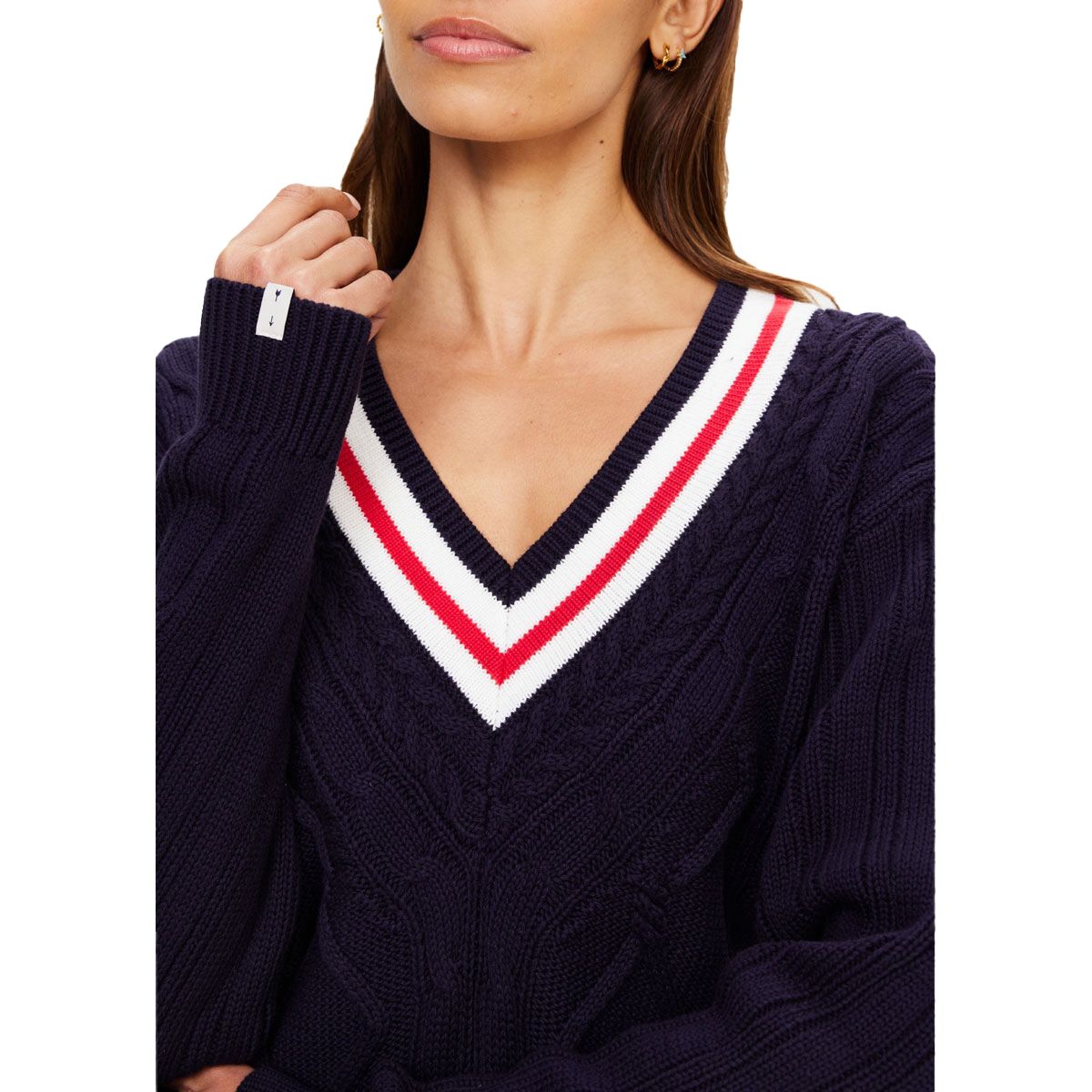 The Upside Womens Renshaw Josette V-Neck Sweater