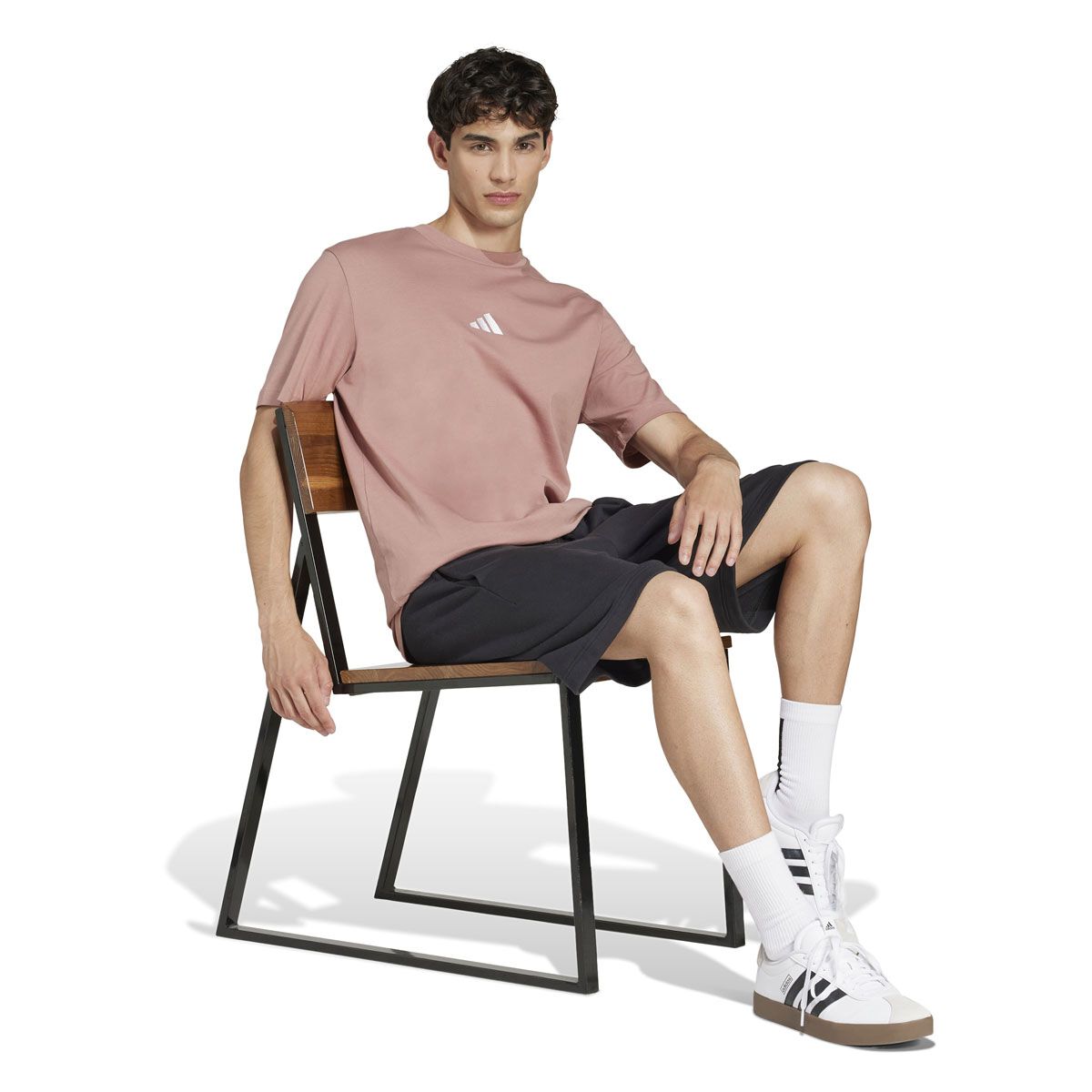 adidas Mens Essentials Small Logo Single Jersey Tee