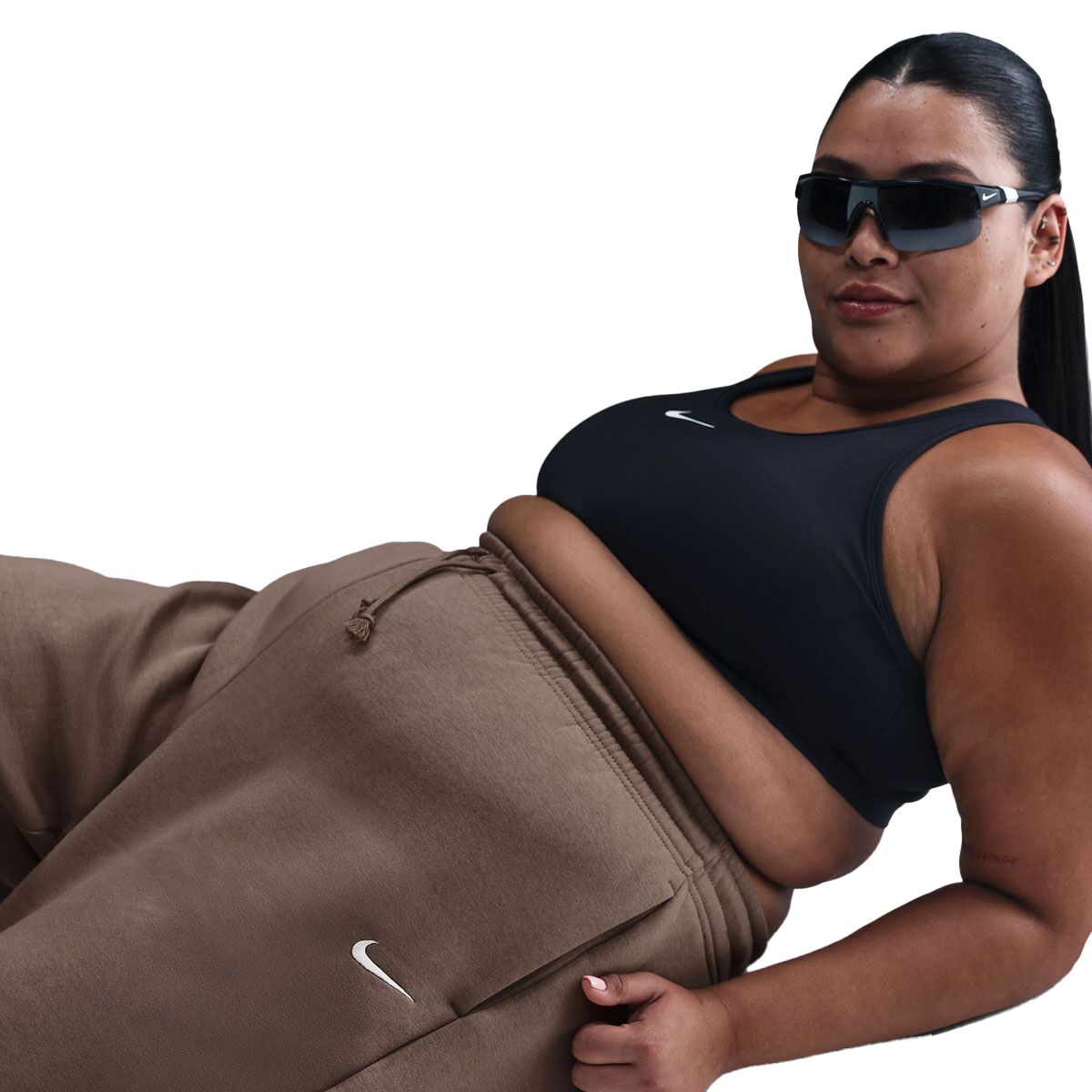 Nike Plus Womens Sportswear Phoenix Fleece High Waisted Oversized Sweatpants