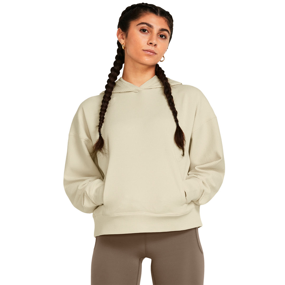Under Armour Womens Journey Rib Oversized Pullover Hoodie