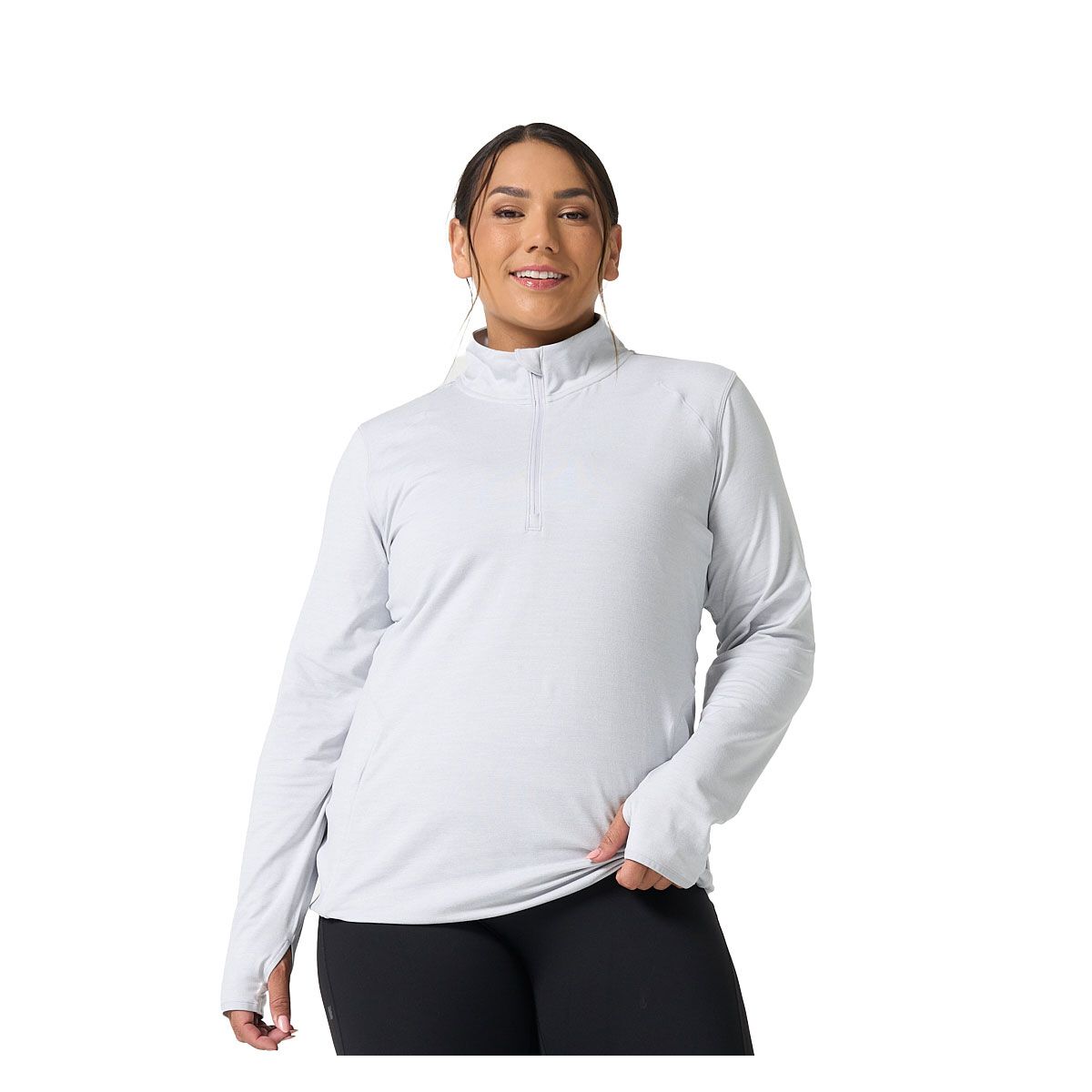 Ell/Voo Womens Alva 1/4 Zip Long Sleeve Top