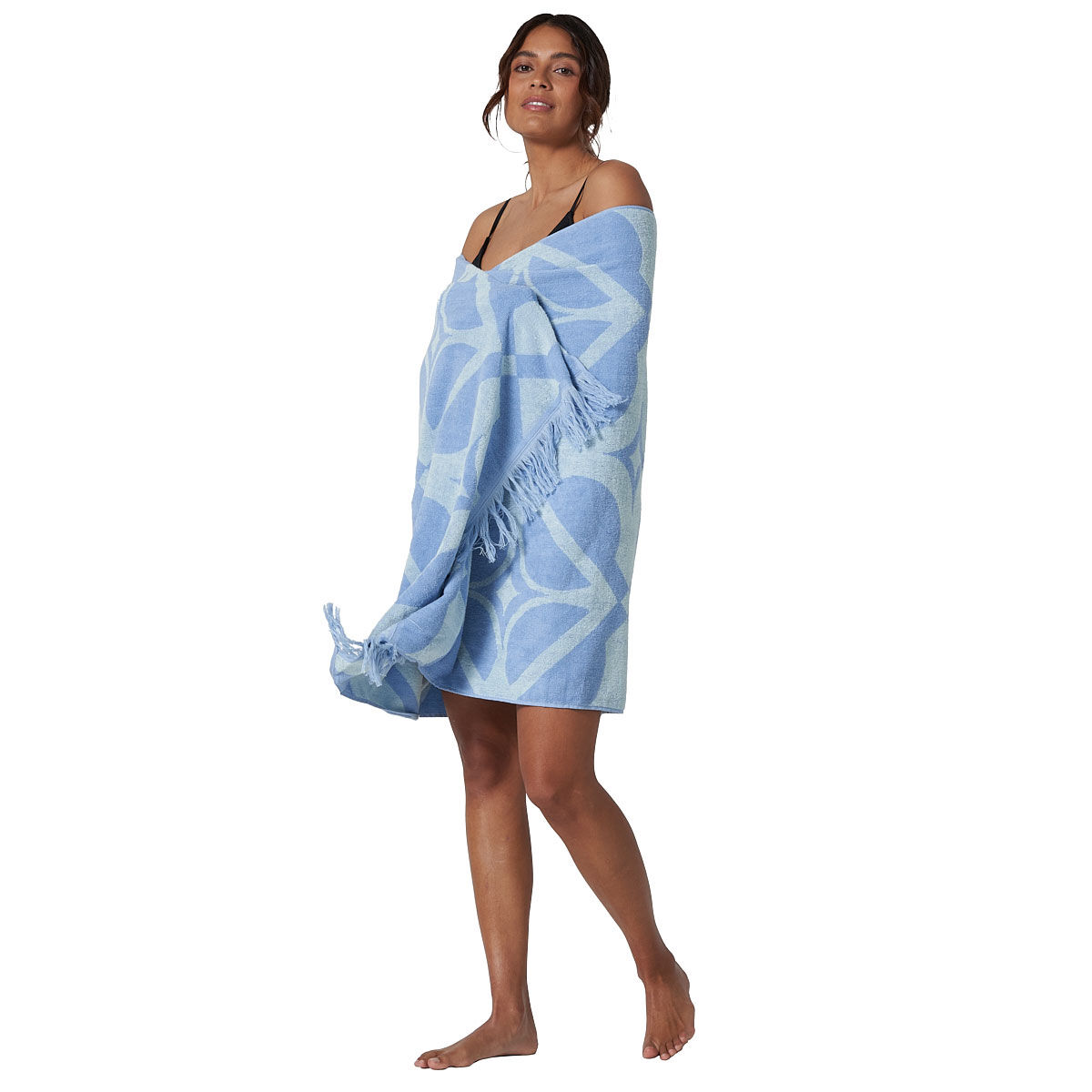 Tahwalhi Womens Nostalgic Geo Jacquard Beach Towel