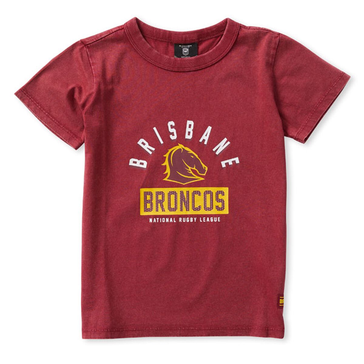 Brisbane Broncos Kids 2025 Wash Collegiate Tee