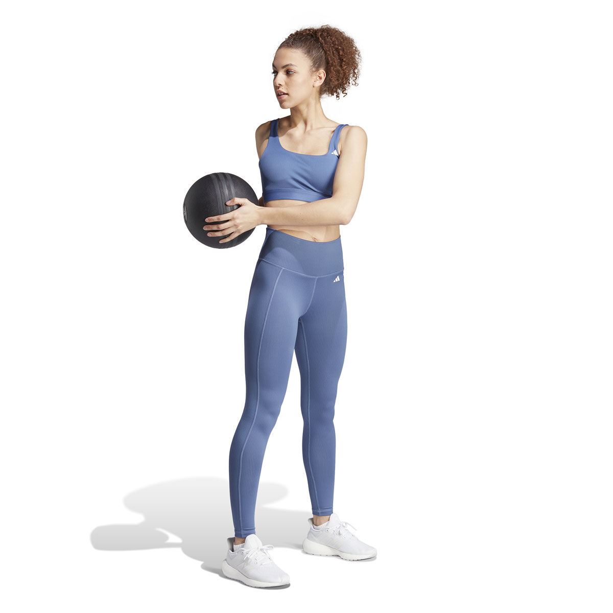 adidas Womens Training Light Support Ribbed Sports Bra