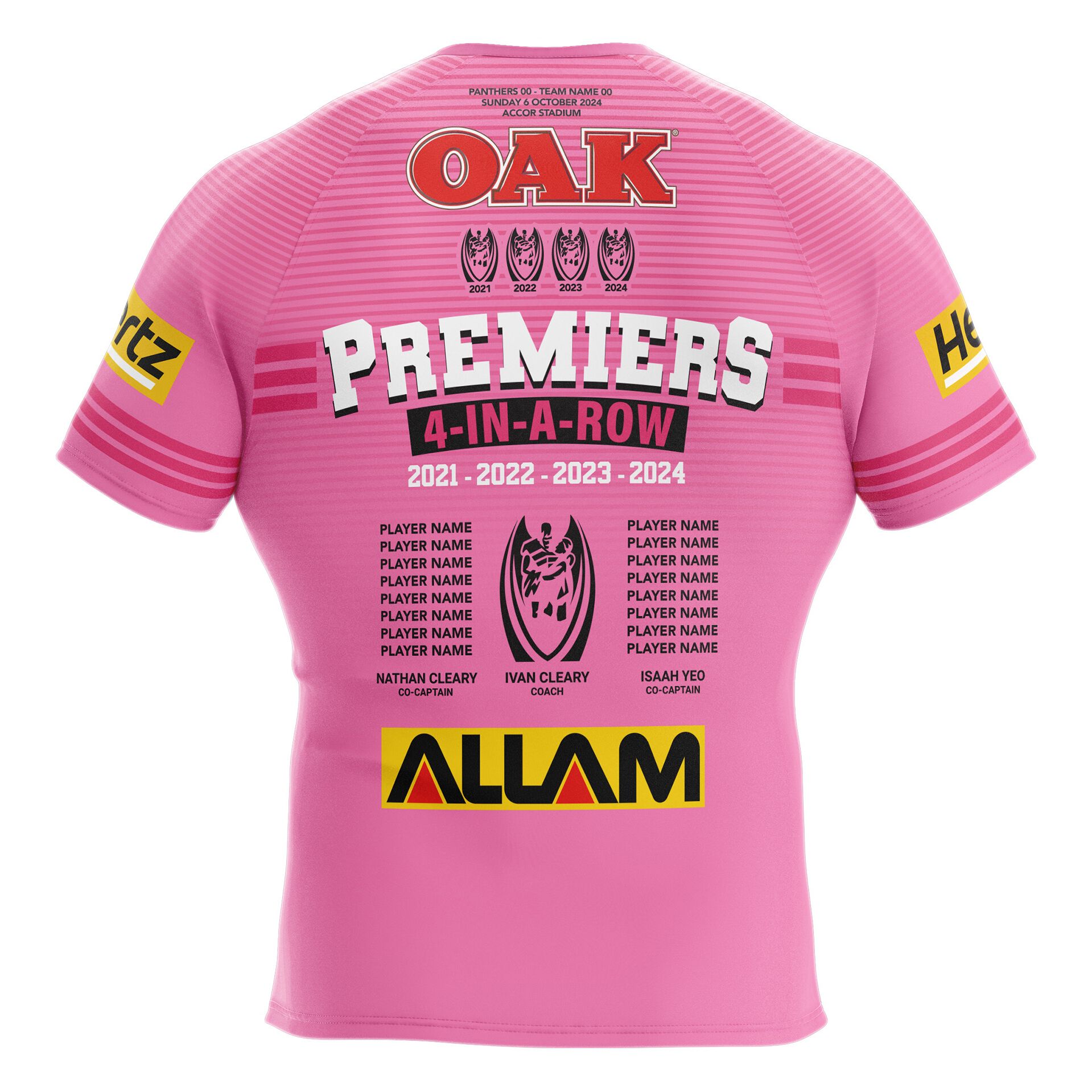 Penrith Panthers Mens 2024 Premiers Jersey Pink XL