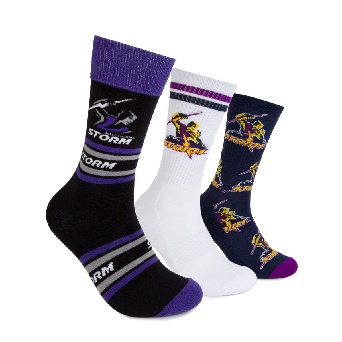 Melbourne Storm 3 Pack Sock Gift Pack