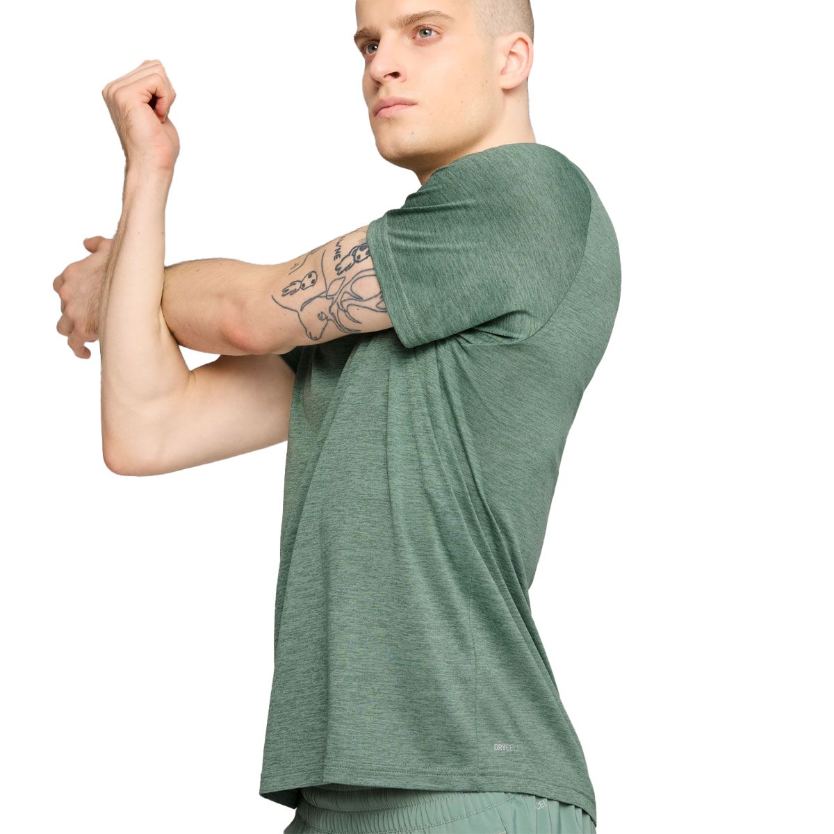 PUMA Mens Train All Day Essentials Heather Training Tee