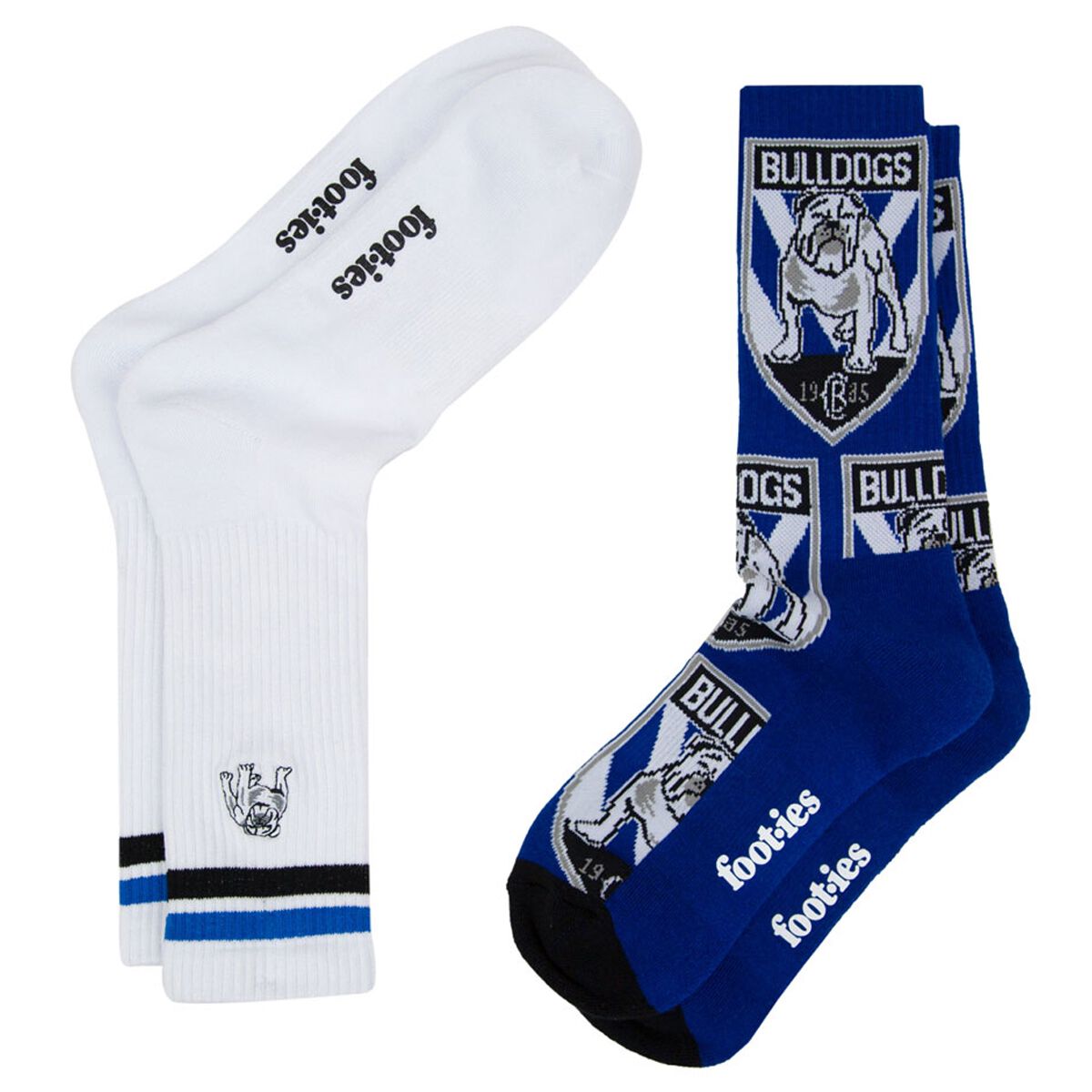 Footies Canterbury-Bankstown Bulldogs 2025 Sneaker Socks 2 Pack