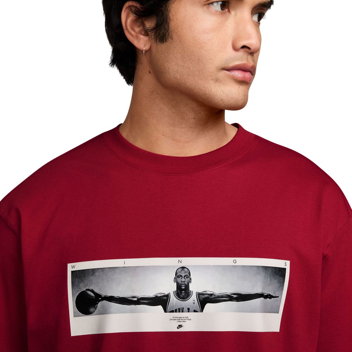 Jordan Mens Wings Photo Basketball Tee