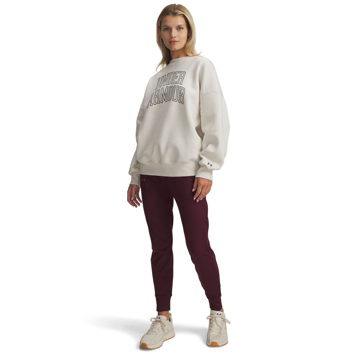 Under Armour Womens Rival Fleece Oversized Varisty Crew Sweatshirt