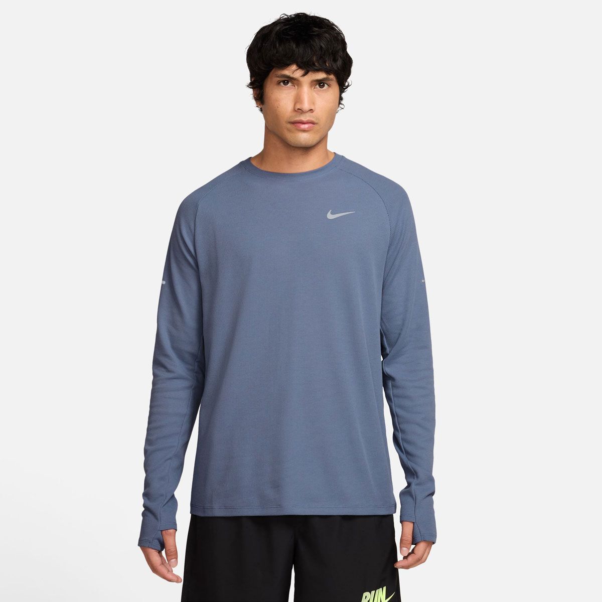 Nike Mens Stride Dri-FIT Waffle Crew Running  Sweatshirt