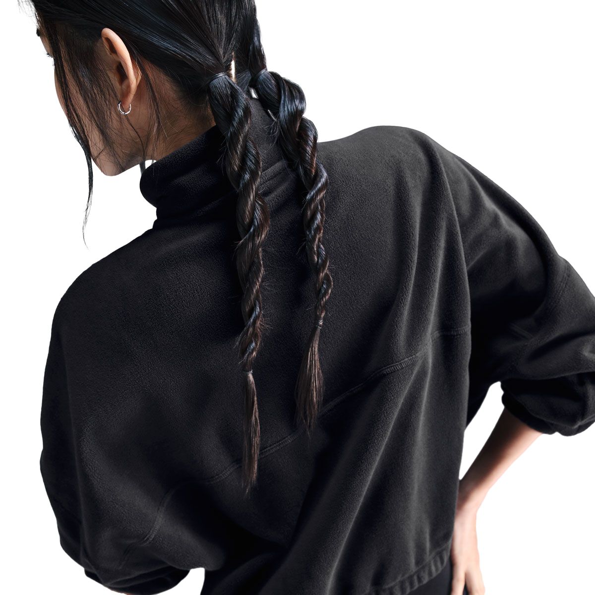 Nike Womens One Therma-FIT Fleece Oversized Half Zip Pullover