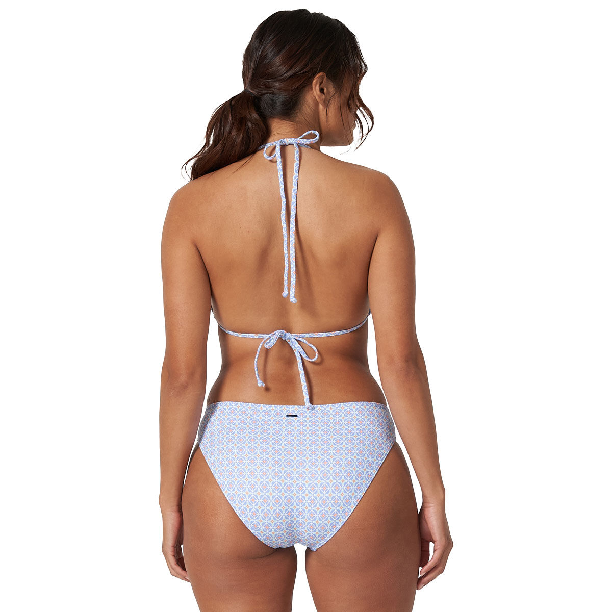 Tahwalhi Womens Nostalgic Geo Halter Bikini Top