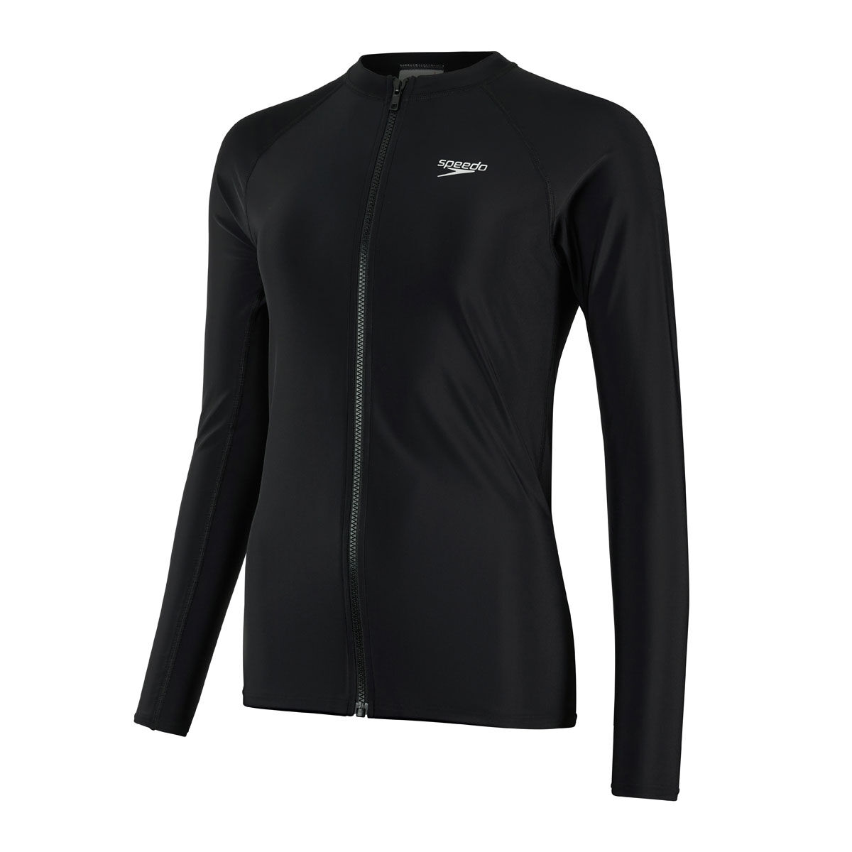 Speedo Womens Zip Front Long Sleeve Rash Top