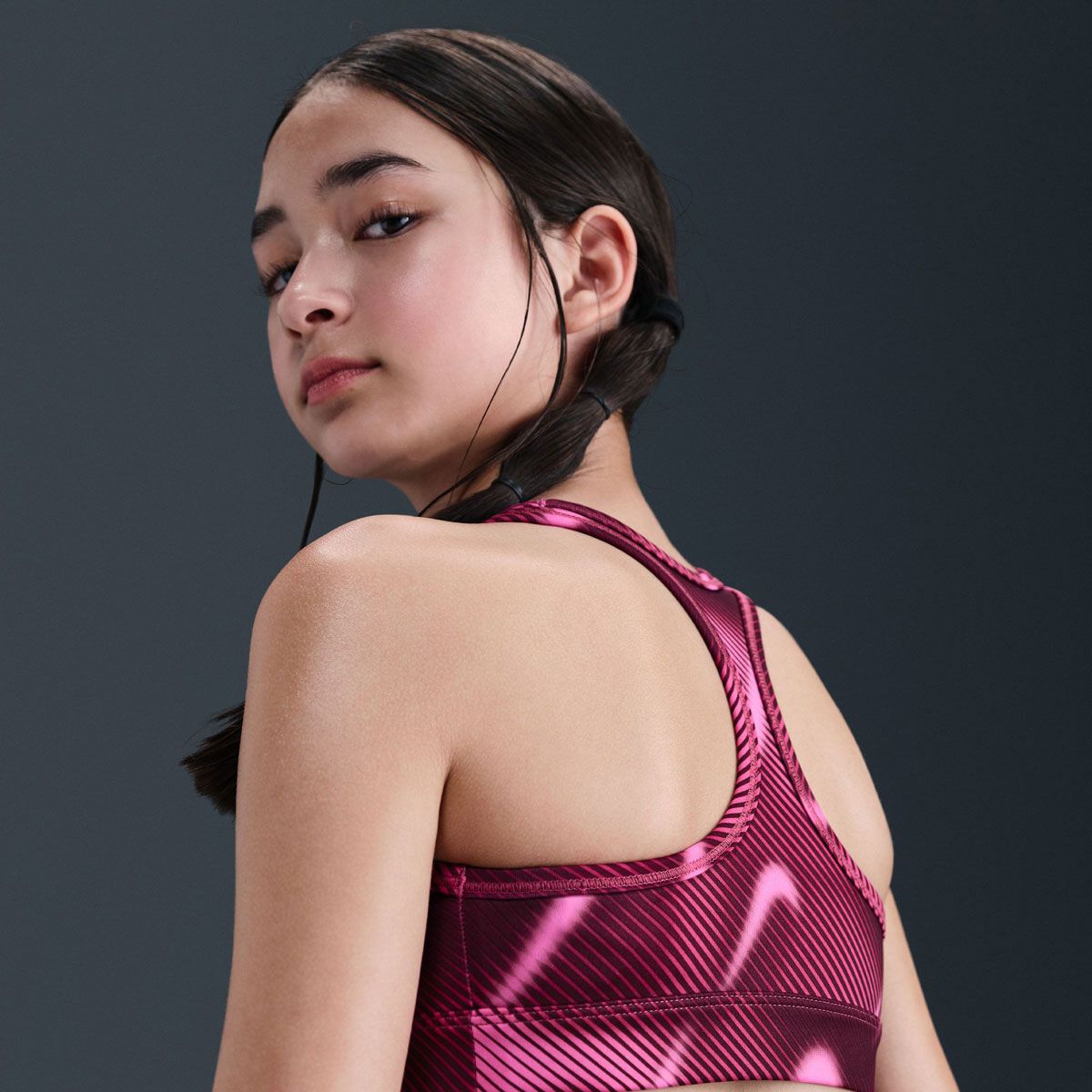 Nike Pro Junior Swoosh All Over Print Bra