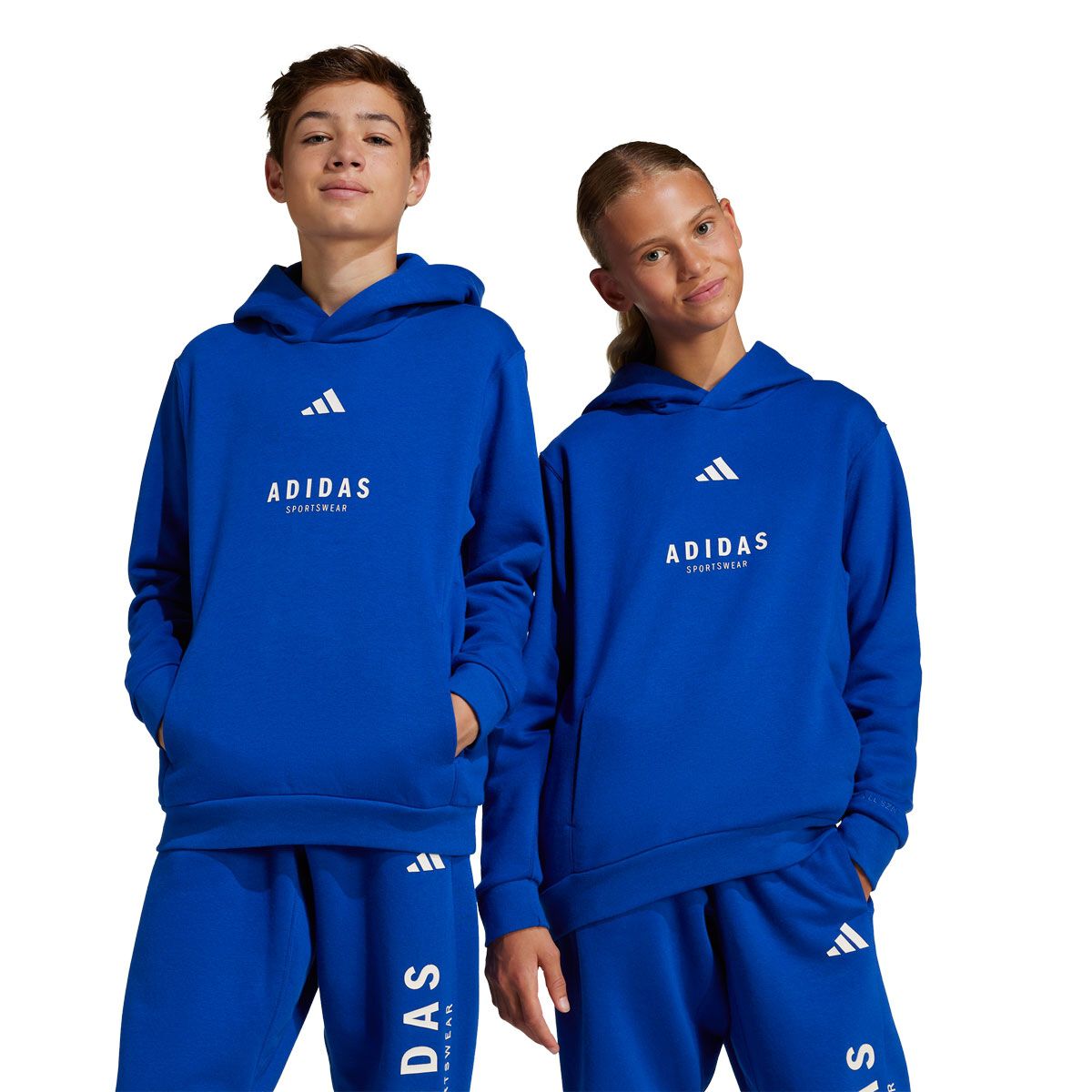 adidas Junior All Season Fleece Graphic Pullover Hoodie