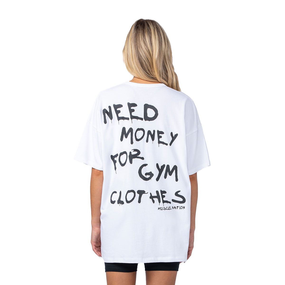 Muscle Nation Womens Need Money Oversized Tee