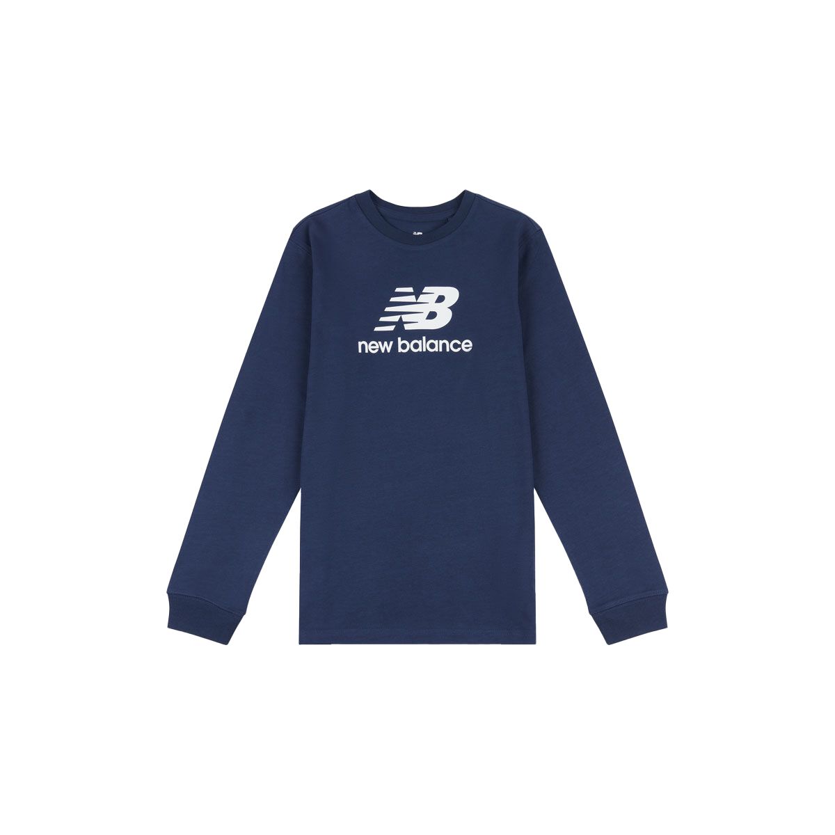 New Balance Junior Jersey Stacked Logo Long Sleeve Tee